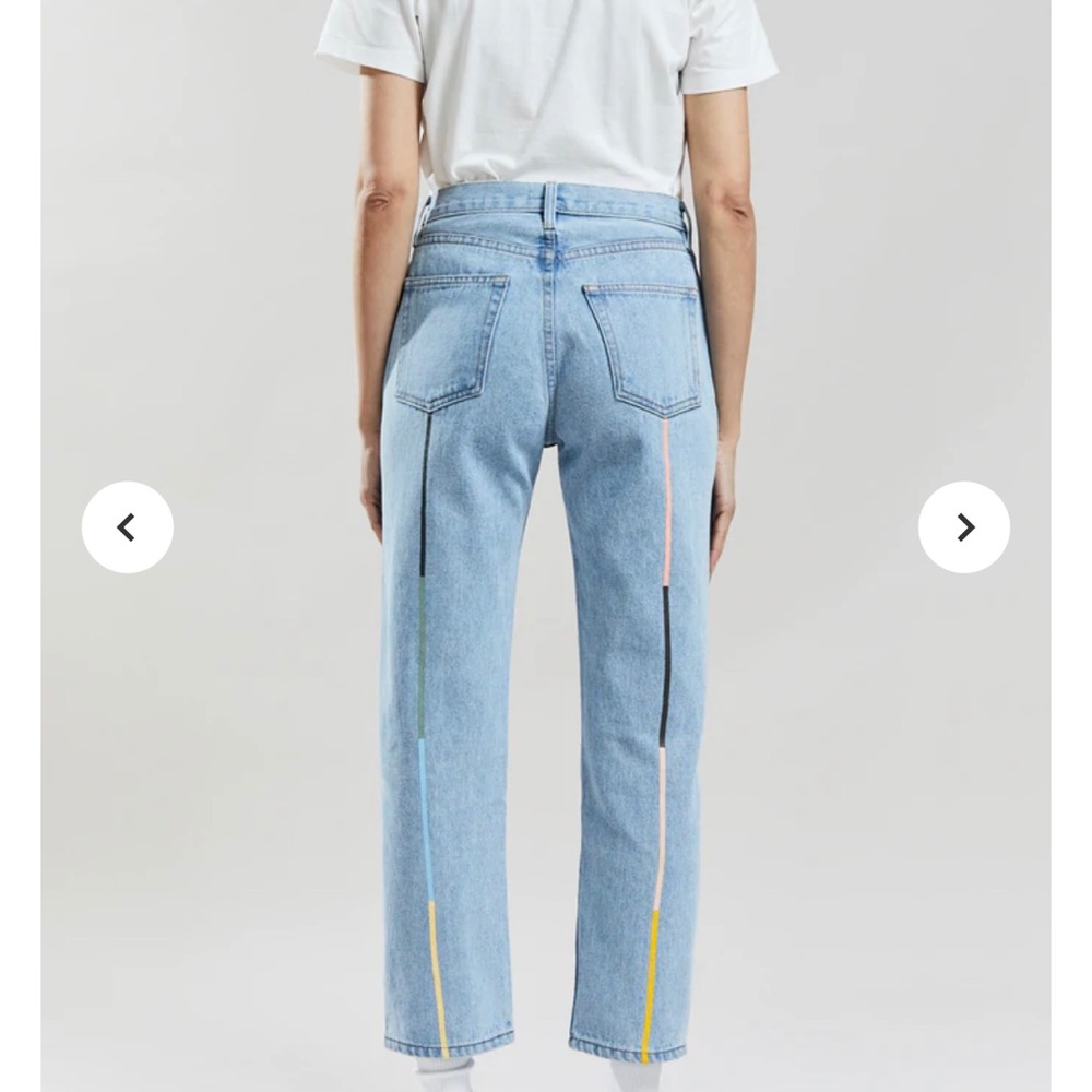 Still Here painted jeans